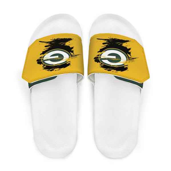 Men's Green Bay Packers Beach Adjustable Slides Non-Slip Slippers/Sandals/Shoes 004